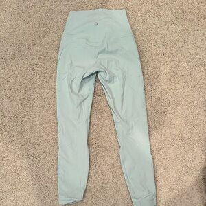 Light Blue Lululemon High-Waisted Leggings